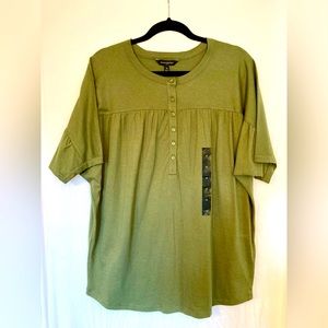 Banana Republic Factory Women’s Blouse in Olive Green - Sz M